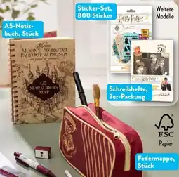 Aldi Süd Harry Potter Schreibwaren Angebot