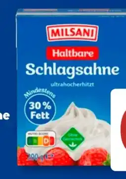Aldi Süd Milsani Haltbare Schlagsahne Angebot