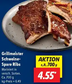 Lidl Grillmeister Schweine Spare Ribs Angebot