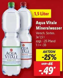 Lidl Aqua Vitale Mineralwasser Angebot
