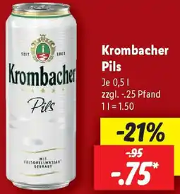 Lidl Krombacher Pils Angebot