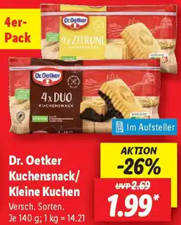 Lidl Dr. Oetker Kuchensnack/ Kleine Kuchen Angebot
