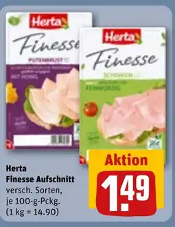 REWE Herta Finesse Aufschnitt Angebot