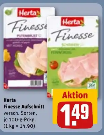 REWE Herta Finesse Aufschnitt Angebot