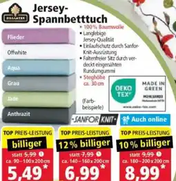 Norma Dreamtex Jersey Spannbetttuch Angebot