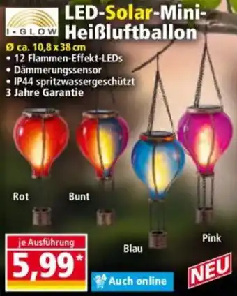 Norma I-GLOW LED-Solar-Mini Heißluftballon Angebot