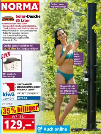 Norma Mauk Solar-Dusche 35 Liter Angebot