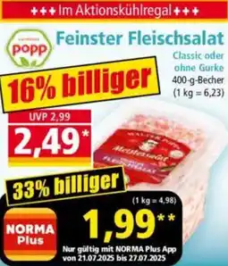 Norma Popp Feinster Fleischsalat Angebot