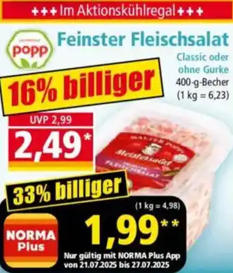 Norma Popp Feinster Fleischsalat Angebot
