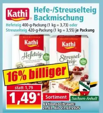 Norma Hefe-/Streuselteig Backmischung Angebot