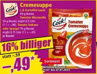 Norma Cook! Cremesuppe Angebot
