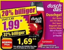 Norma dusch das Duschgel Angebot