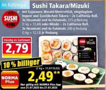 Norma Sushi Takara/Mizuki Angebot