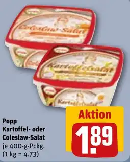 REWE Popp Kartoffel- oder Coleslaw-Salat Angebot