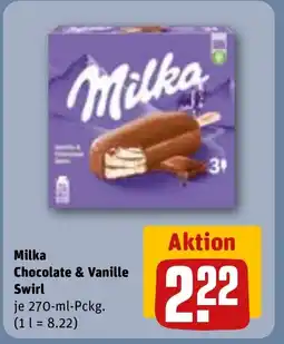 REWE Milka Chocolate & Vanille Swirl Angebot