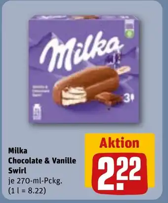 REWE Milka Chocolate & Vanille Swirl Angebot