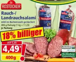 Norma die ROSTOCKER Rauch-/ Landrauchsalami Angebot