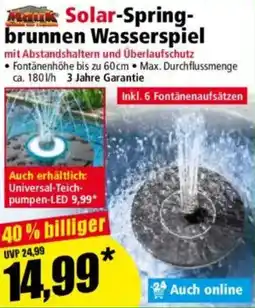 Norma Mauk Solar-Springbrunnen Wasserspiel Angebot