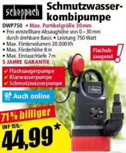 Norma Scheppach Schmutzwasserkombipumpe Angebot