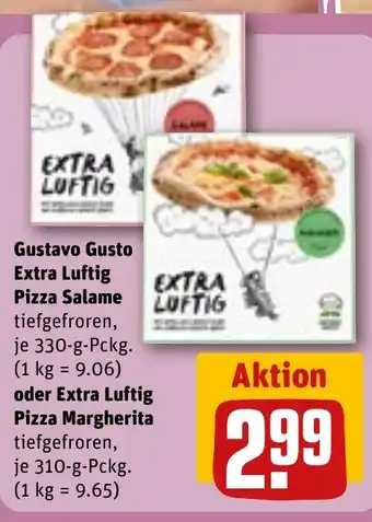 REWE Gustavo Gusto Extra Luftig Pizza oder Extra Luftig Pizza Angebot