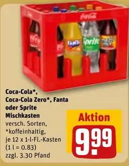 REWE Coca-Cola, Coca-Cola Zero, Fanta oder Sprite Mischkasten Angebot
