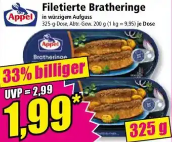 Norma Appel Filetierte Bratheringe Angebot