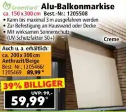 Norma GreenYard Alu-Balkonmarkise Angebot