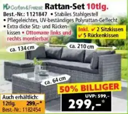 Norma Garten & Freizeit Rattan-Set 10tlg. Angebot