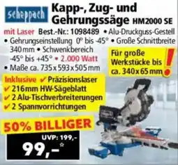 Norma Scheppach Kapp-, Zug- und Gehrungssäge HM2000 SE Angebot