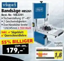 Norma Scheppach Bandsäge HBS261 Angebot
