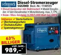 Norma Scheppach Diesel-Stromerzeuger SG5200D Angebot