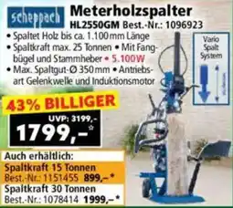 Norma Scheppach Meterholzspalter HL2550GM Angebot
