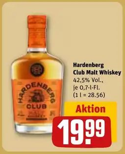 REWE Hardenberg Club Malt Whiskey Angebot