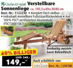 Norma Garten & Freizeit Verstellbare Sonnenliege Angebot