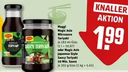 REWE Maggi Magic Asia Würzsauce Teriyaki oder Magic Asia Japanese Style Saucy Teriyaki 10 Min. Sauce Angebot