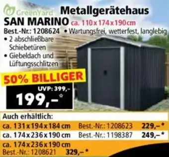 Norma GreenYard Metallgerätehaus SAN MARINO Angebot