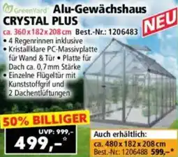 Norma GreenYard Alu-Gewächshaus CRYSTAL PLUS Angebot