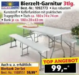 Norma Solax Sunshine Bierzelt-Garnitur 3tlg. Angebot
