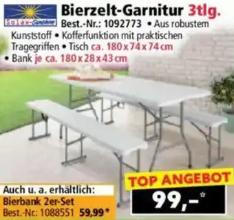 Norma Solax Sunshine Bierzelt-Garnitur 3tlg. Angebot