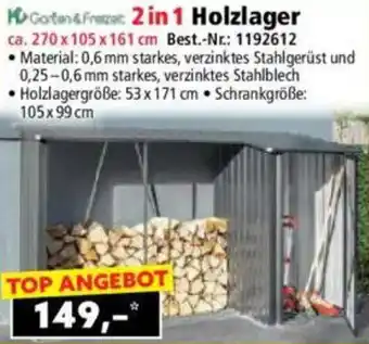 Norma Garten & Freizeit 2 in 1 Holzlager Angebot