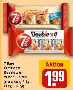 REWE 7 Days Croissants Double x 4 Angebot