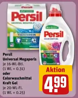 REWE Persil Universal Megaperls oder Colorwaschmittel Kraft Gel Angebot