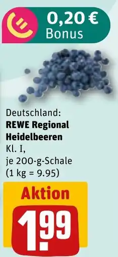 REWE Deutschland: REWE Regional Heidelbeeren Angebot