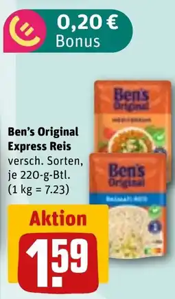 REWE Ben's Original Express Reis Angebot