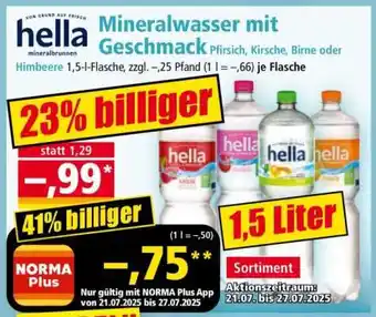 Norma Mineralwasser mit Geschmack Angebot