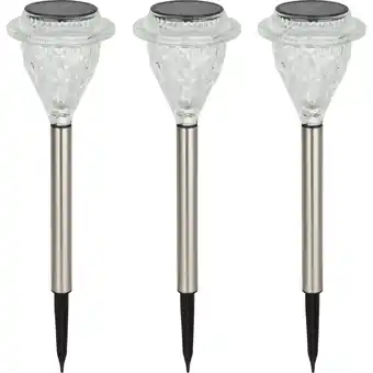 toom Baumarkt toom LED-Solar-Fackel-Set Edelstahl/Glas 44 cm, 3er-Set Angebot