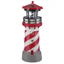 toom Baumarkt toom LED-Solarleuchte 'Leuchtturm' weiß/rot 26,5 cm Angebot