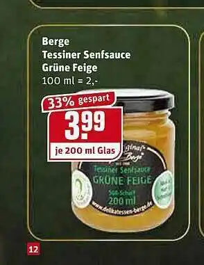 REWE Berge Tessiner Senfsauce Grüne Feige Angebot