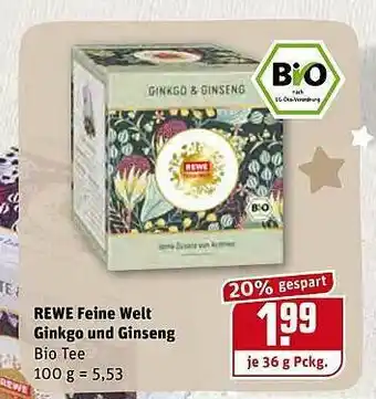 REWE Rewe Feine Welt Ginkgo Und Ginseng Angebot