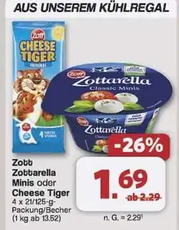 Famila Nord Ost Zott Zottarella Minis oder Cheese Tiger Angebot